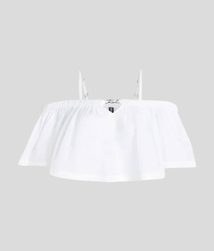 OFF-SHOULDER CROPPED BEACH TOP