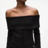 Off-shoulder sweatshirt