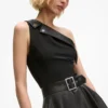 One-shoulder biker-kjole