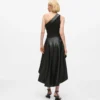 One-shoulder biker-kjole