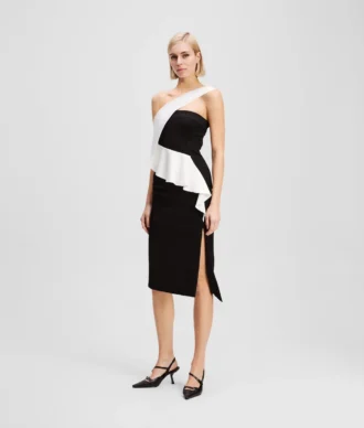 ONE-SHOULDER KJOLE