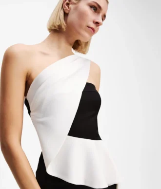 ONE-SHOULDER KJOLE