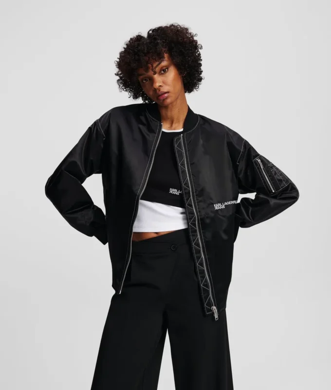 OVERSIZED SATIN BOMBER