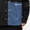 Overskjorte med denimpaneler