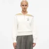 Paris-skitse-sweatshirt med halv lynlås