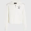 Paris-skitse-sweatshirt med halv lynlås
