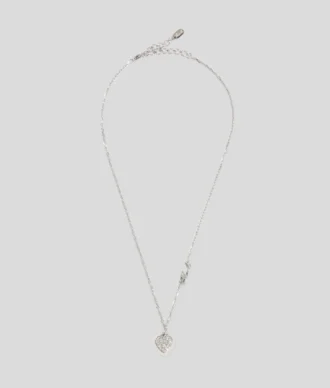 PAVÉ HEART CHARM HALSKÆDE