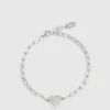 PAVÉ HJERTE CHARME ARMBÅND