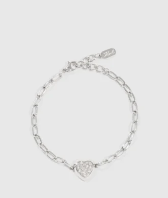 PAVÉ HJERTE CHARME ARMBÅND