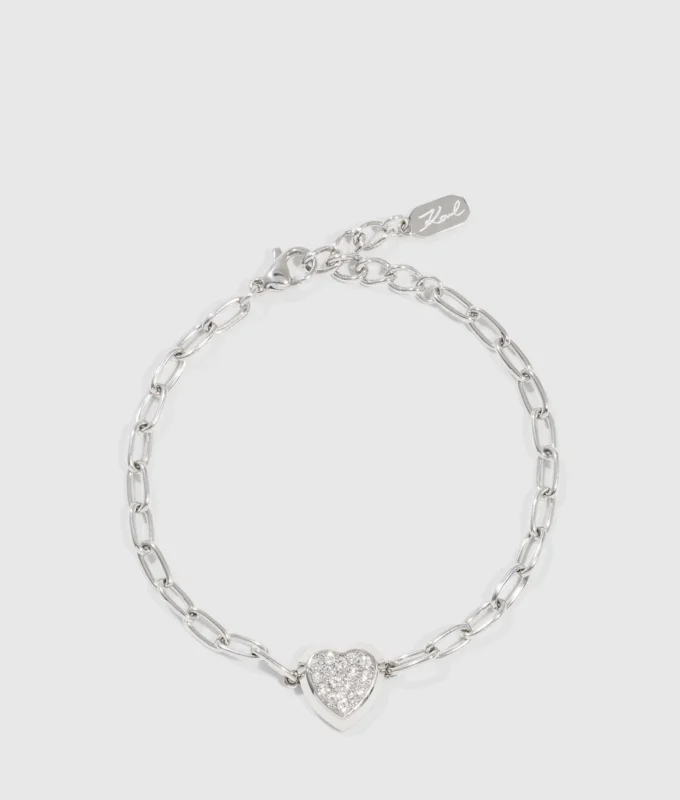 PAVÉ HJERTE CHARME ARMBÅND