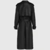 Perforeret trenchcoat i imiteret læder
