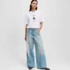 PLISSEREDE JEANS MED BREDE BEN