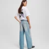 PLISSEREDE JEANS MED BREDE BEN