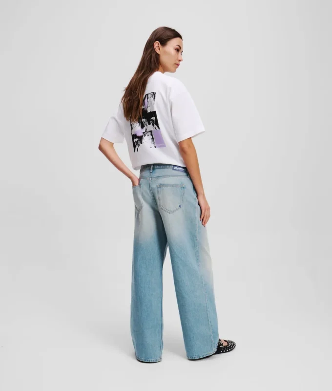 PLISSEREDE JEANS MED BREDE BEN