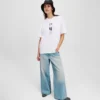 PLISSEREDE JEANS MED BREDE BEN