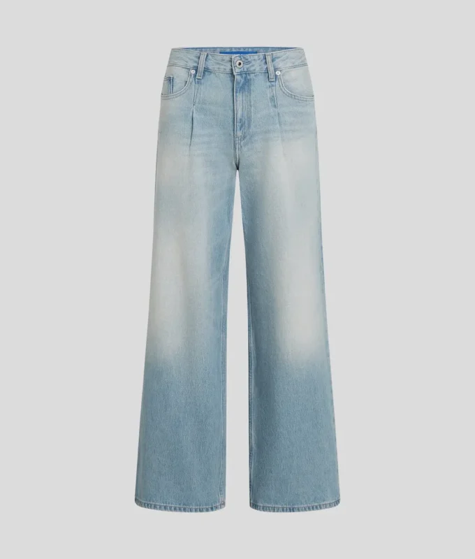 PLISSEREDE JEANS MED BREDE BEN