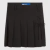 Plisseret miniskirt med bindebånd