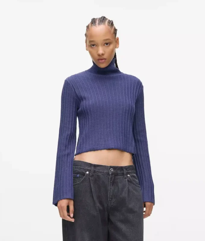 Plisseret sweater