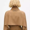Plisseret trenchcoat