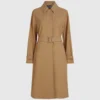 Plisseret trenchcoat