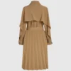 Plisseret trenchcoat