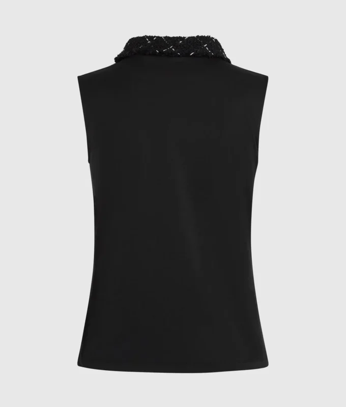 Polo med bouclé-detaljer