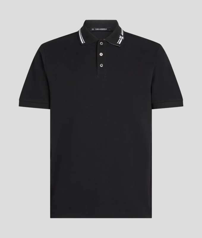 POLO-SKJORTE MED KONTRASTSTRIBS