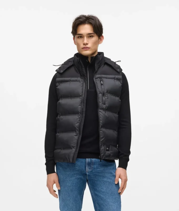 Puffervest med hætte