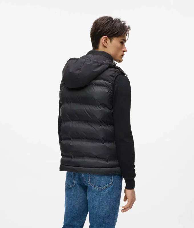 Puffervest med hætte