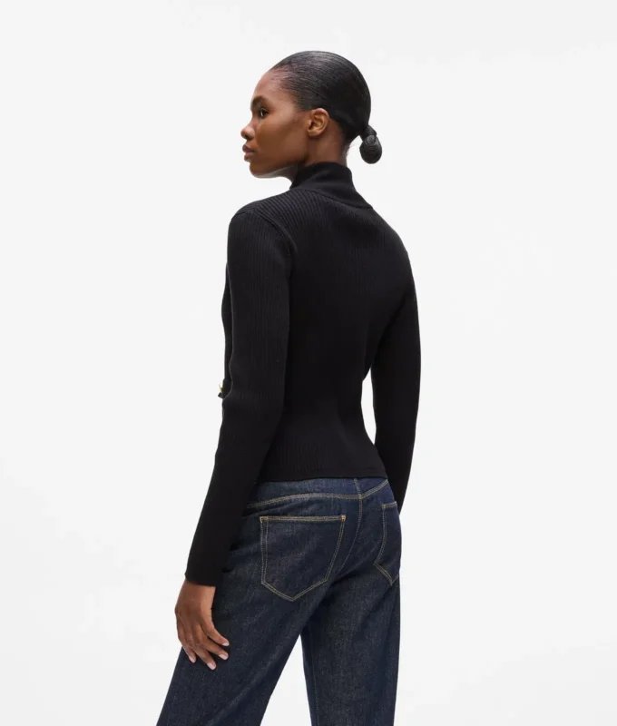 Ribstrikket cardigan