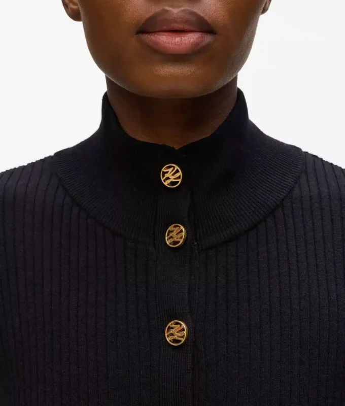 Ribstrikket cardigan