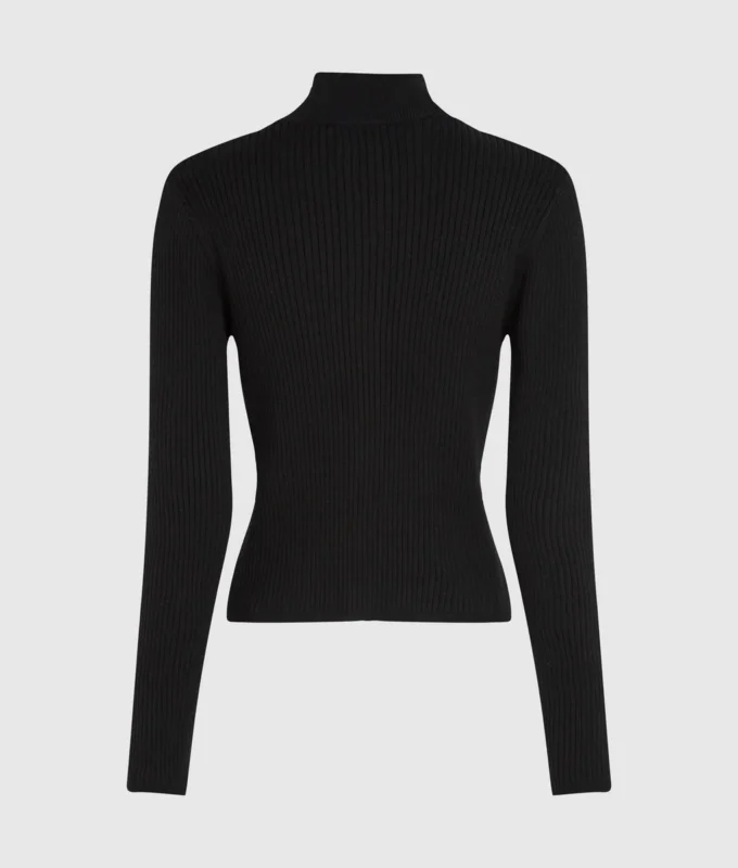 Ribstrikket cardigan