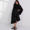RIBSTRIKKET PONCHO