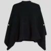 RIBSTRIKKET PONCHO