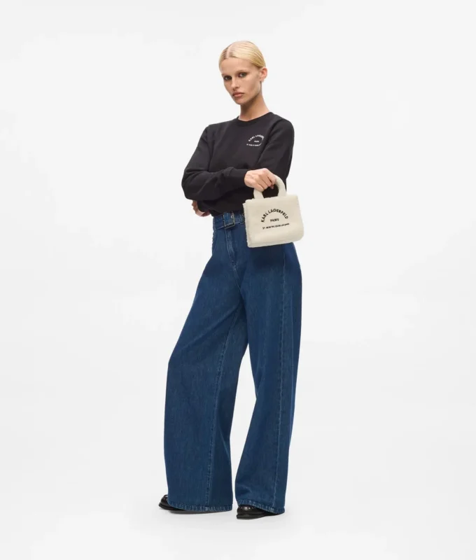 Rue St-Guillaume mini shearling tote bag
