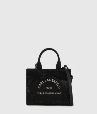 Rue St-Guillaume mini-totetaske med rhinestones