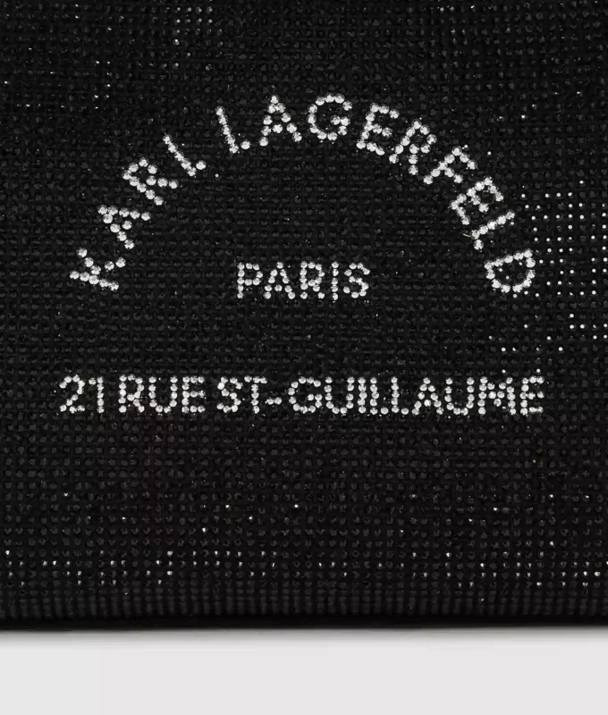 Rue St-Guillaume mini-totetaske med rhinestones