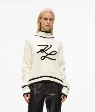 Rullekravesweater med Autograph-logo