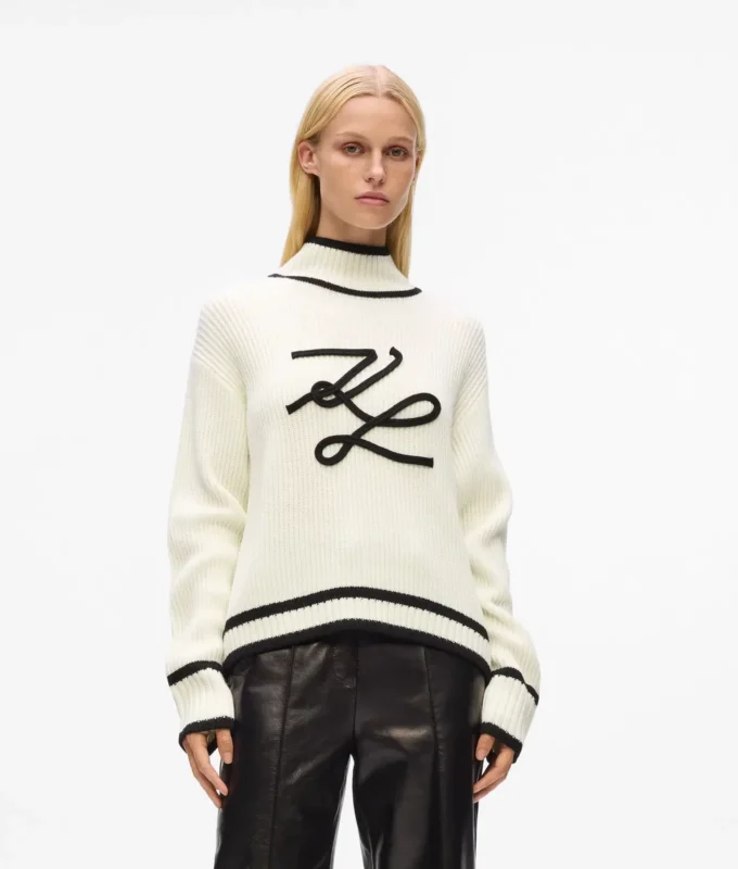 Rullekravesweater med Autograph-logo
