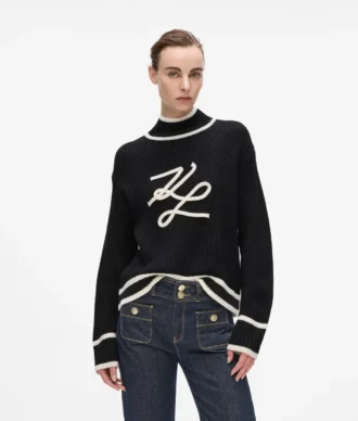 Rullekravesweater med Autograph-logo