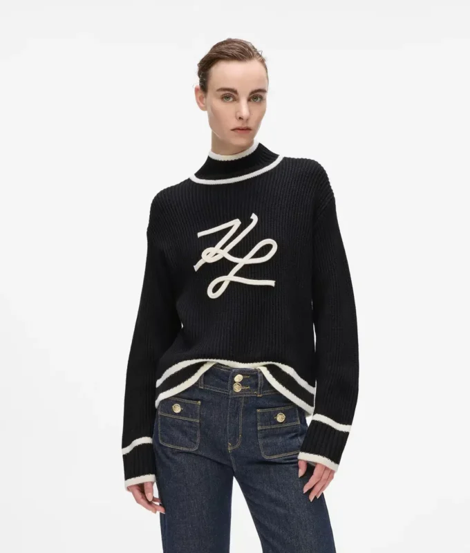Rullekravesweater med Autograph-logo