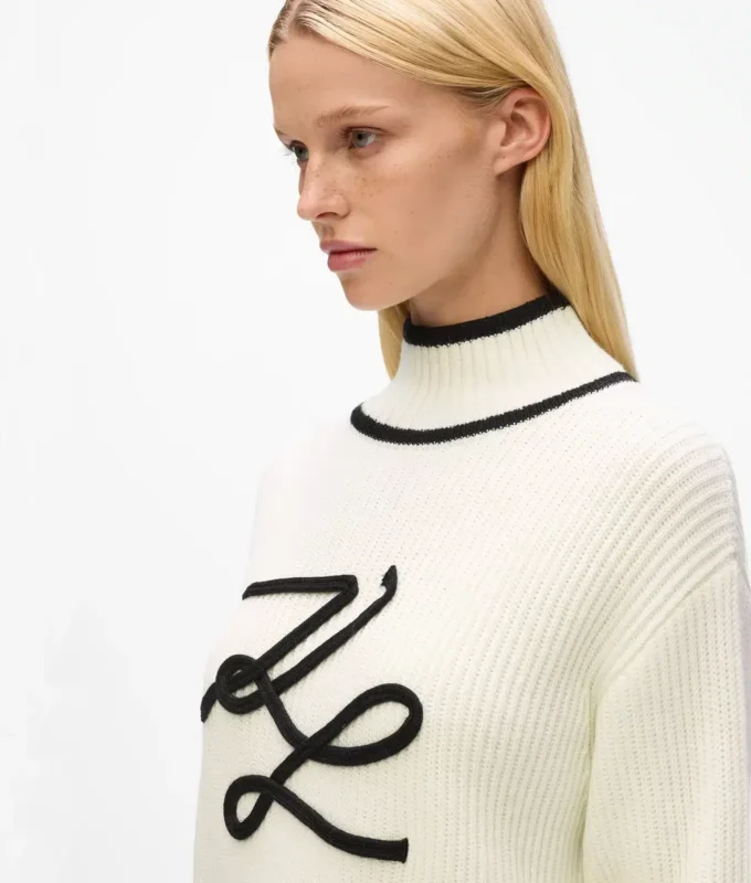 Rullekravesweater med Autograph-logo