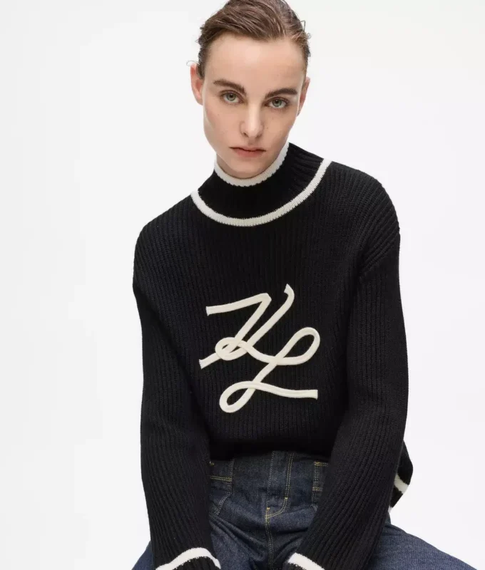 Rullekravesweater med Autograph-logo