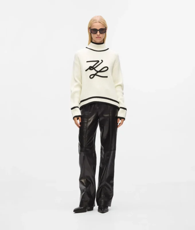 Rullekravesweater med Autograph-logo