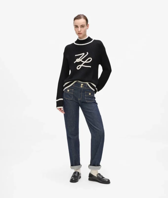 Rullekravesweater med Autograph-logo