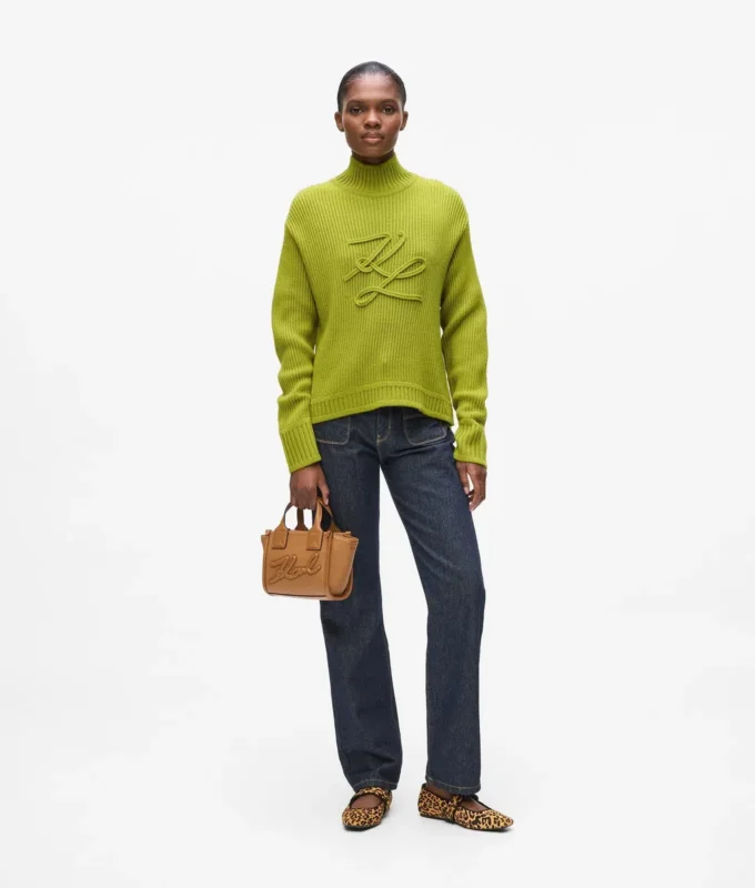 Rullekravesweater med Autograph-logo