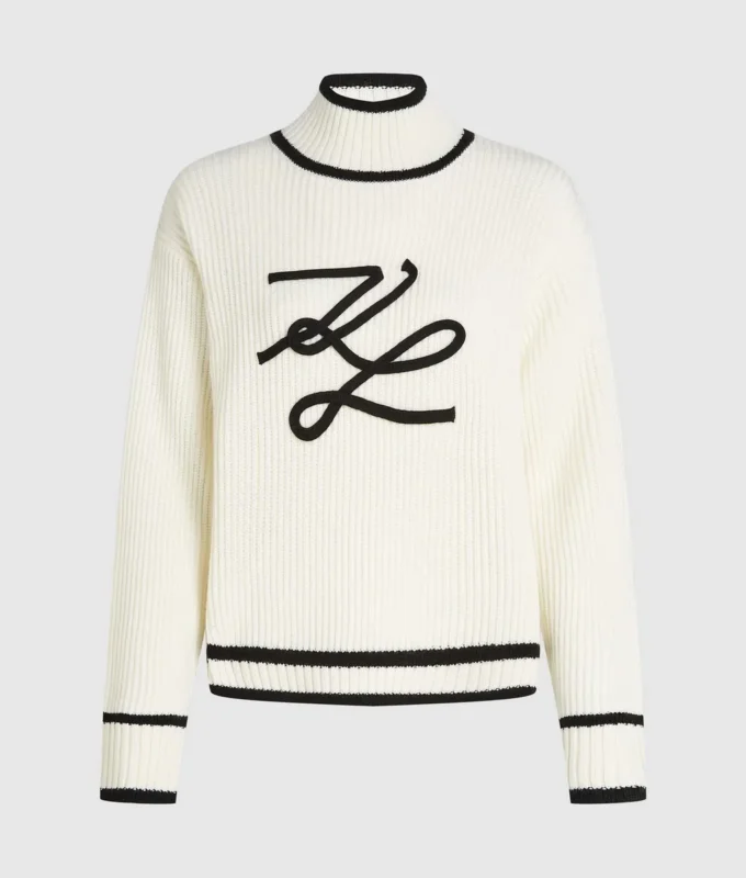 Rullekravesweater med Autograph-logo