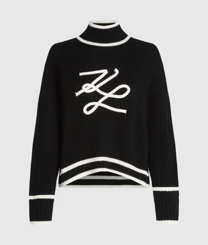 Rullekravesweater med Autograph-logo