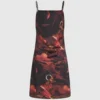 Satin-kjole med print overalt