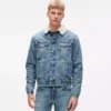 Shearling denimjakke